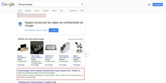 Référencement naturel Google Atelier la trouvaille