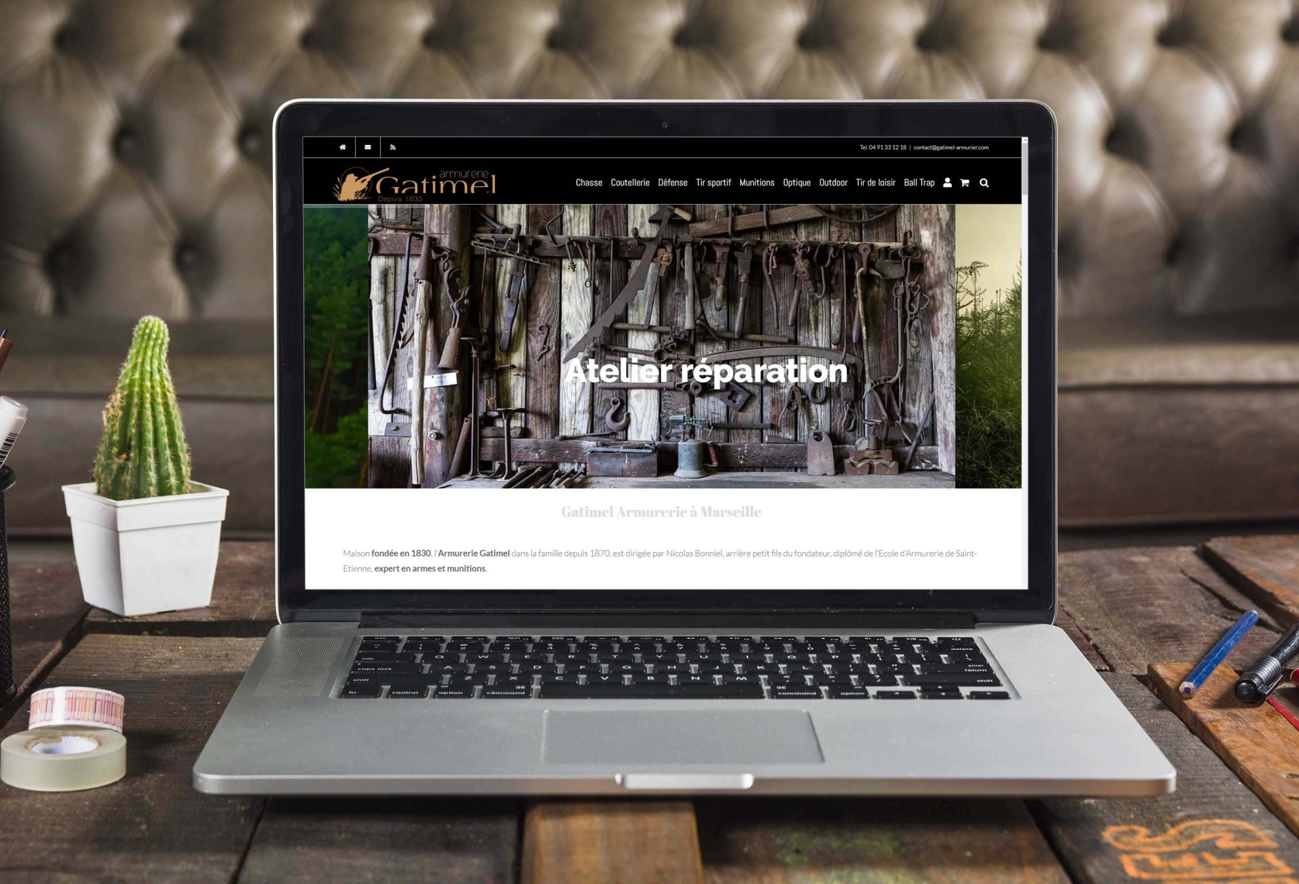 Création site internet woocommerce Marseille Gatimel Armurier