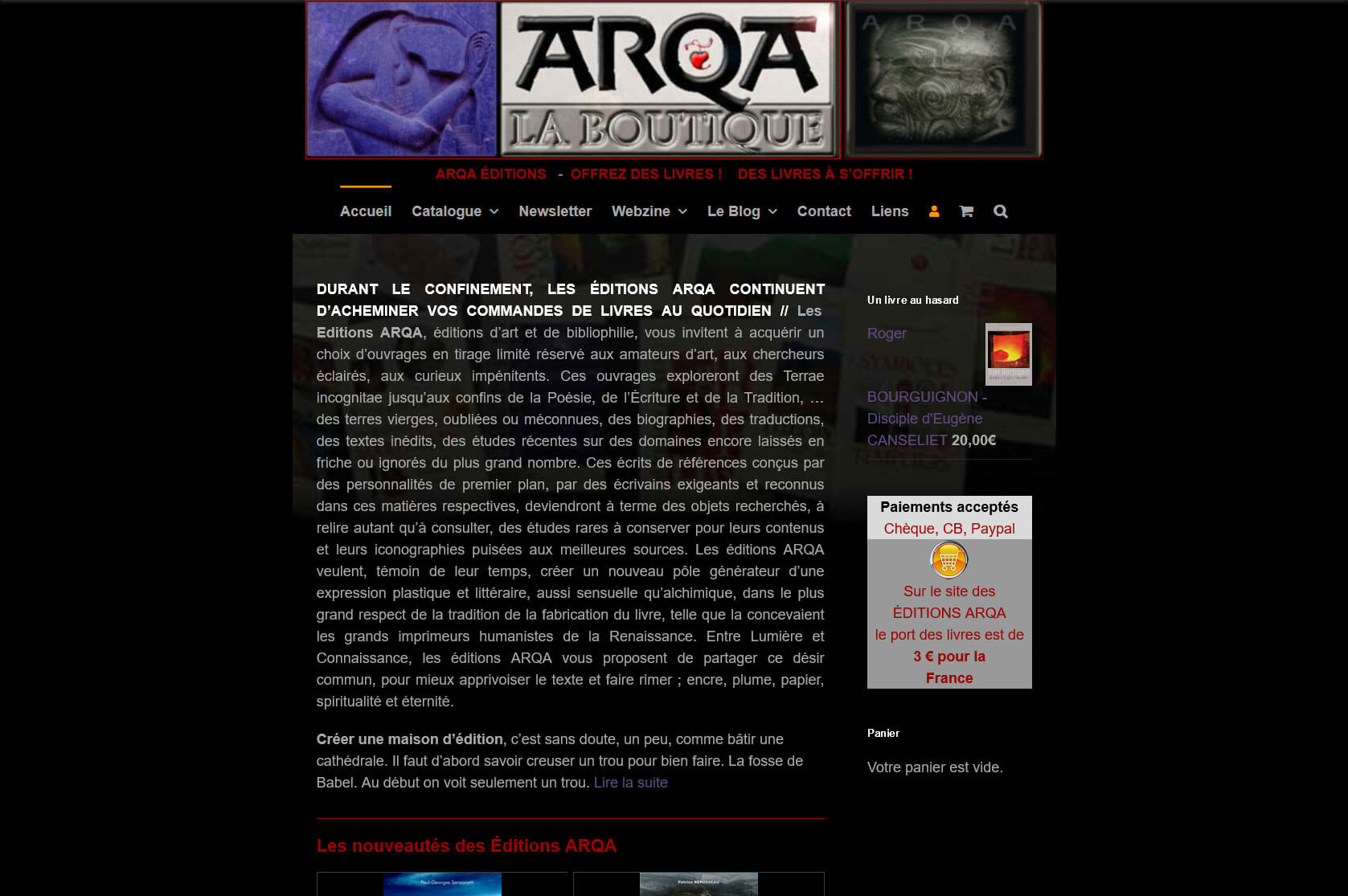 Création site internet Arqa Editions