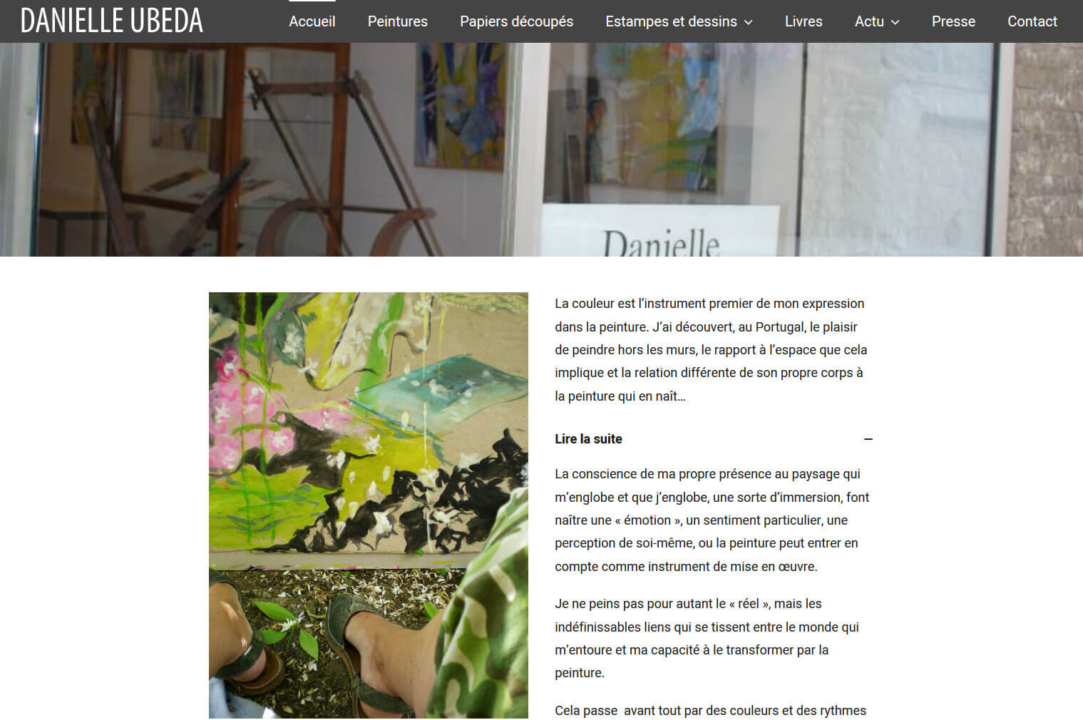 Création site galerie Danielle Ubeda